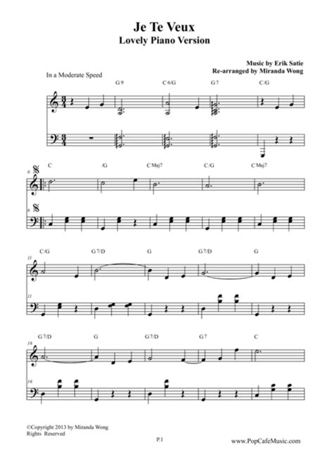  Je Te Veux - Romantic Piano Music Solo by Erik Satie